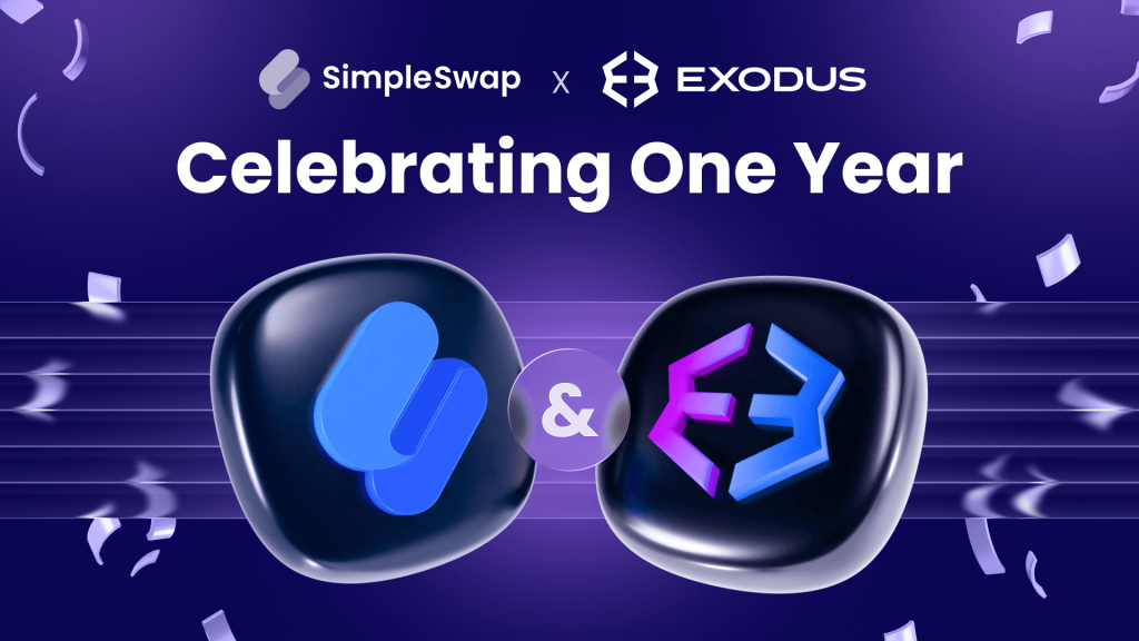 SimpleSwap marks a year inside the Exodus wallet: five great updates in twelve months