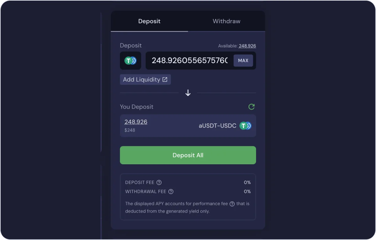 usdt usdc deposit beefy