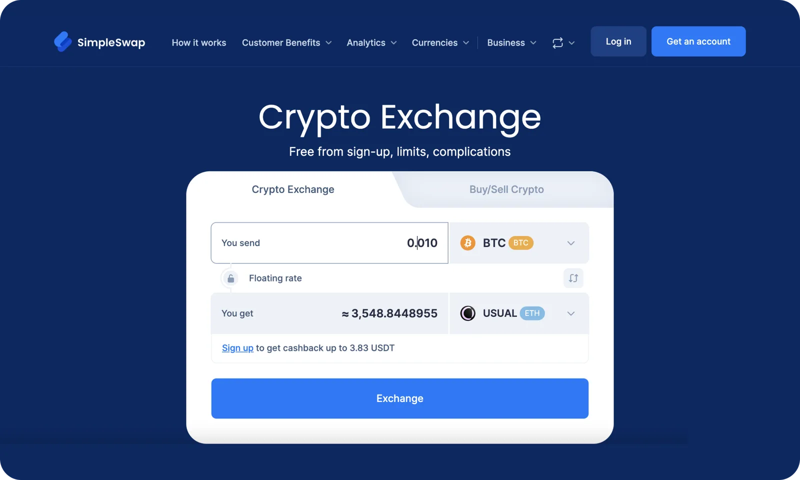 simpleswap exchange