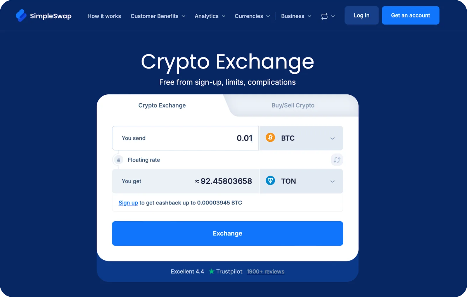 simpleswap exchange