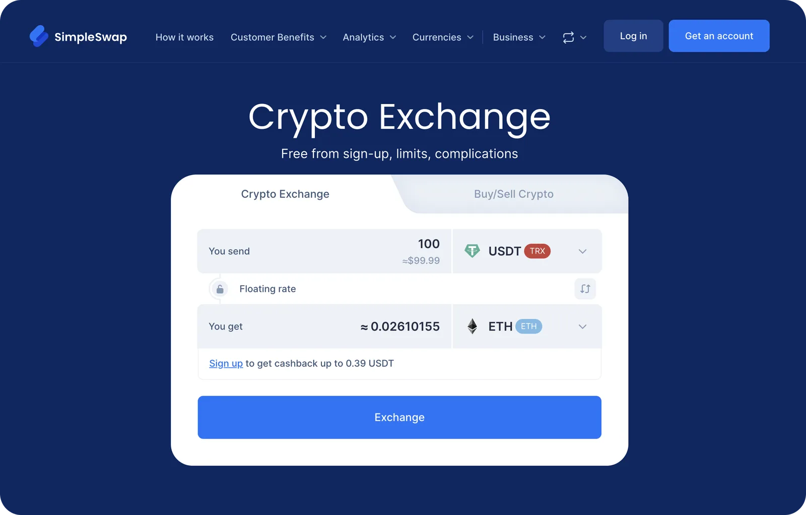 simpleswap exchange