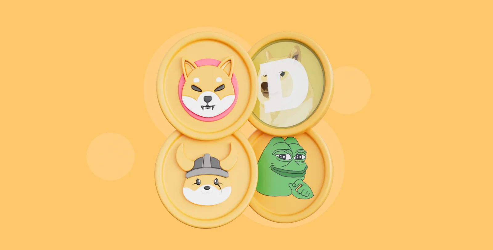doge shib floki pepe coins